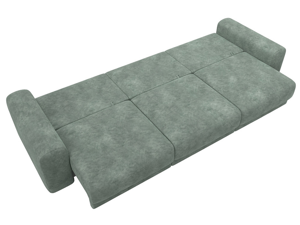 Диван прямой Лига-056 НПБ Лонг ВЕЛЮР BRUT 08 зеленый