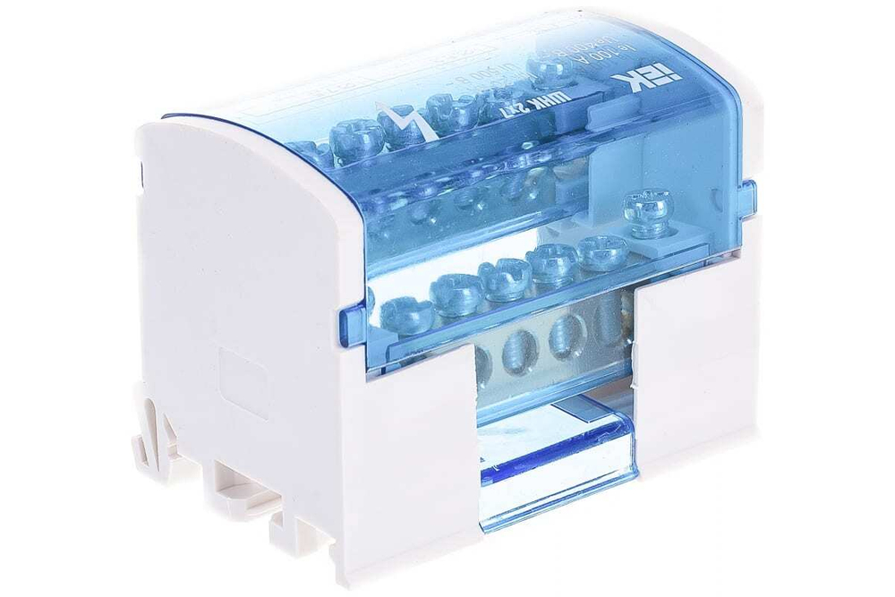 Шины на DIN-рейку в корпусе (кросс-модуль) ШНК 2х7 100А L+PEN IEK