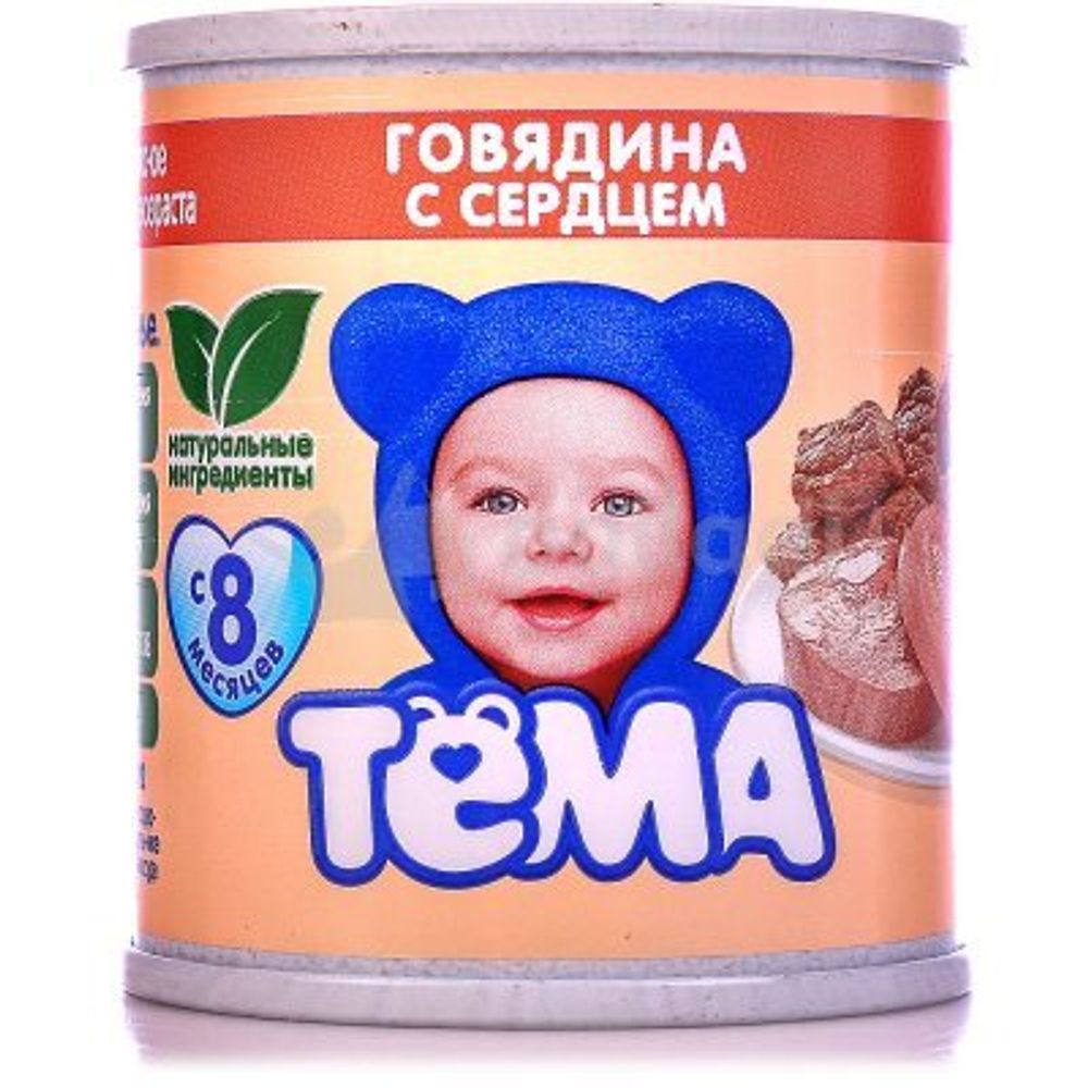 Тема 90г пюре мясное говядина с сердцем