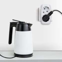 Разветвитель электрический ЭРА SP-2e-W на 2 розетки с заземлением со шторками 16А белый | Тройники