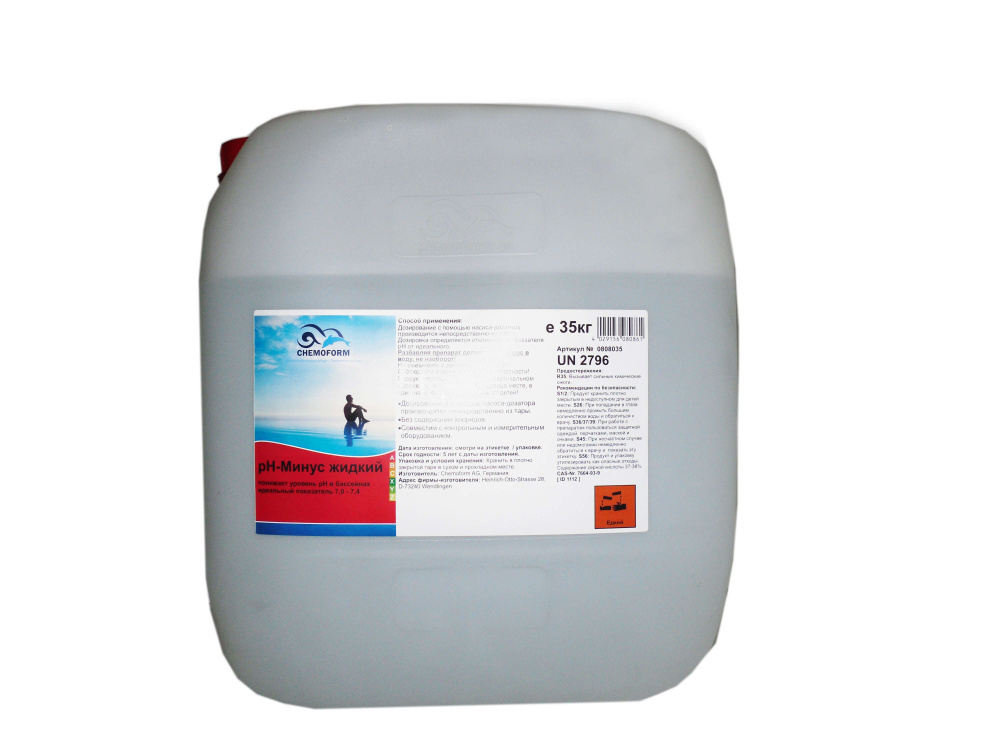 рН-минус жидкий для понижения уровня рН воды, 35 кг, Chemoform (0808035)