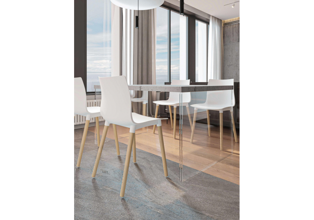 Пластиковый стул Woodville Кобе 2 шт белый