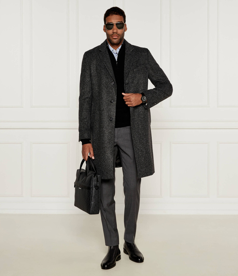 Пальто H-Hyde BOSS BLACK - серый(50528132)