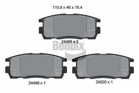 BENDIX Braking - BPD1241-BEN - Brake Pad Set, disc brake