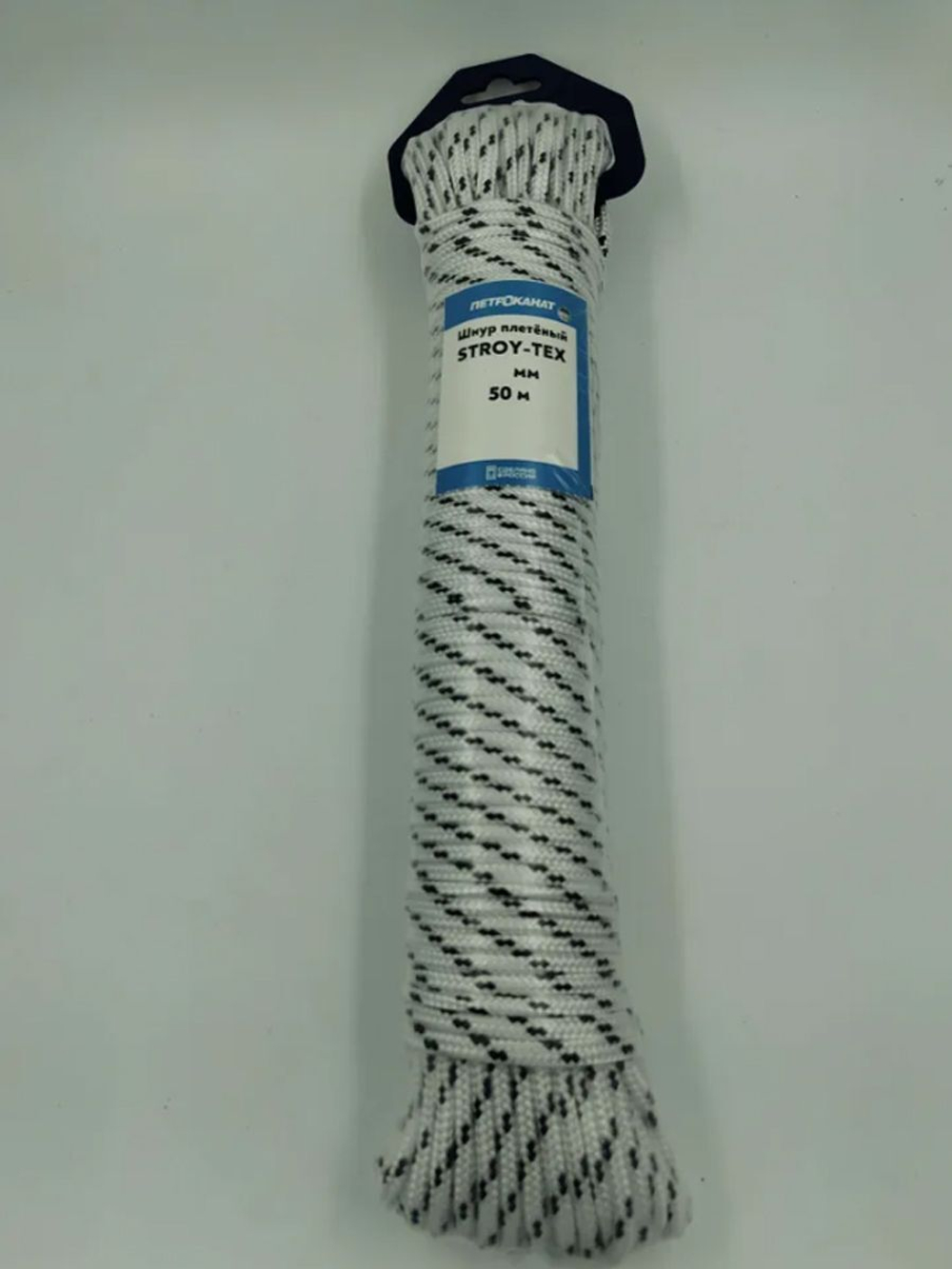 Шнур плетеный (канат) STROY-TEX 6,0 мм, тест 400 кг, 50 м,