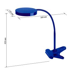 Настольный светильник ЭРА NLED-435-4W-BU светодиодный на прищепке синий | Светодиодные настольные лампы