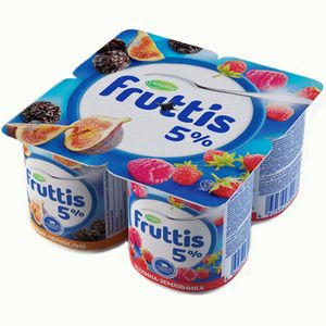 Йогурт Fruittis Инжир-черника и малина-земляника 5% 115 г