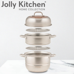 Мантоварка-пароварка Jolly Kitchen три яруса, диаметр 30 см, нержавеющая сталь