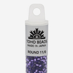 Японский бисер TOHO Round 11/0 (№2224), с внутренним серебрением, прозрачный глянцевый