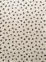 Микровельвет 100% хлопок Чёрные сердечки