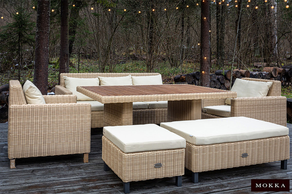 MOKKA BELLA пуф малый, соломенный