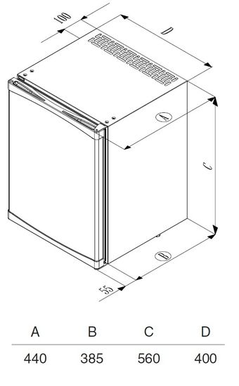 Встраиваемый холодильник Smeg ABM42-2
