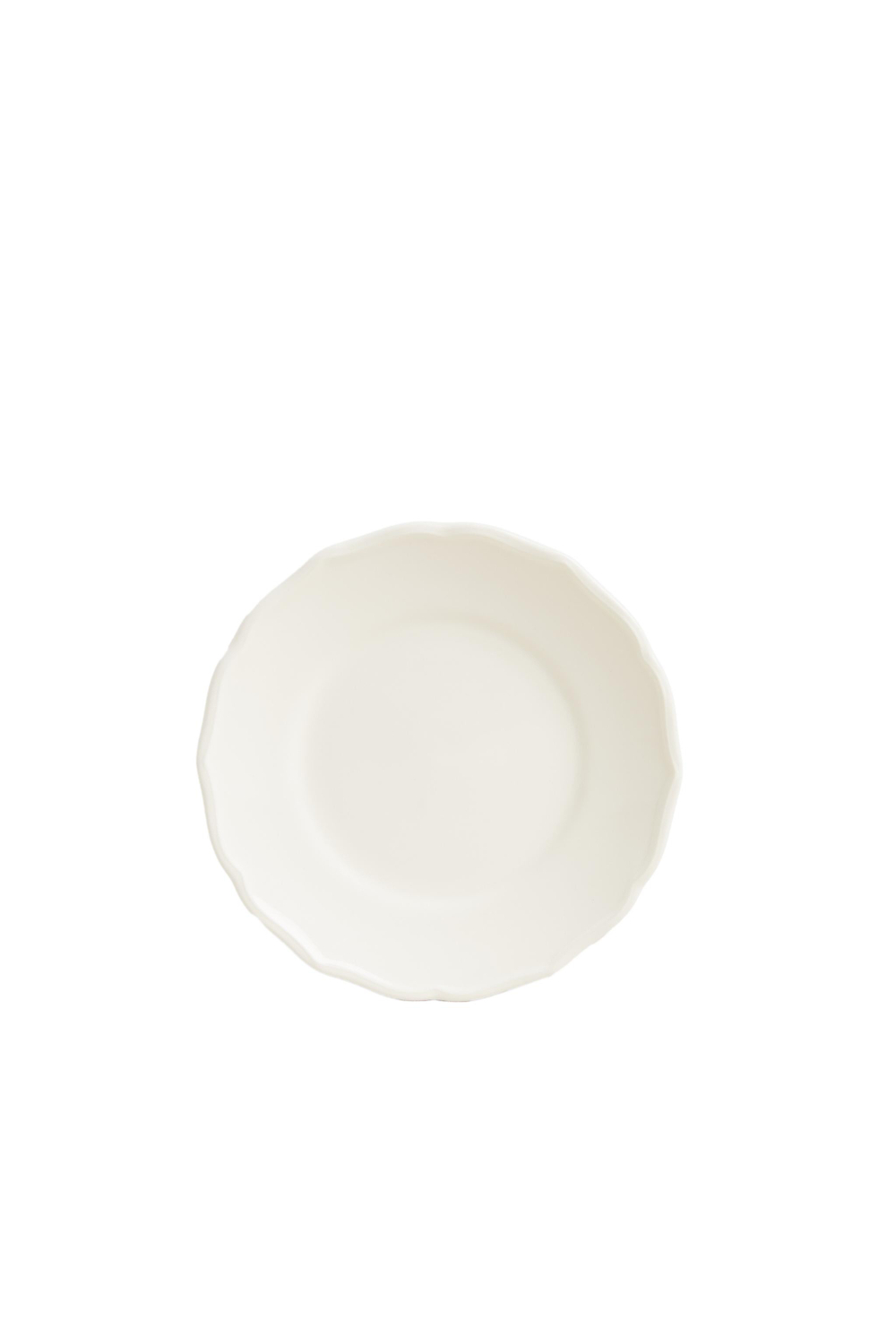Zara Home тарелка из фаянса, цвет бежевый, 16 см