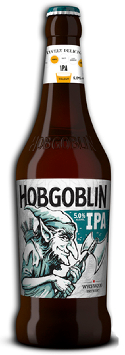 Пиво Вичвуд Брювери Хобгоблин ИПА / Wychwood Brewery Hobgoblin IPA 0.5 - стекло