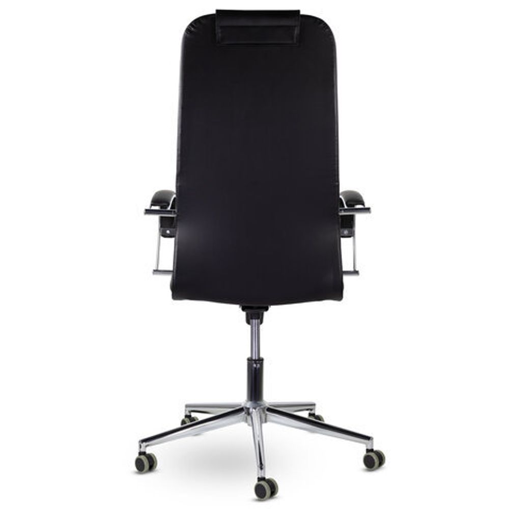 Кресло офисное BRABIX "Pilot EX-610 CH" premium, хром, кожзам, черное, 532418