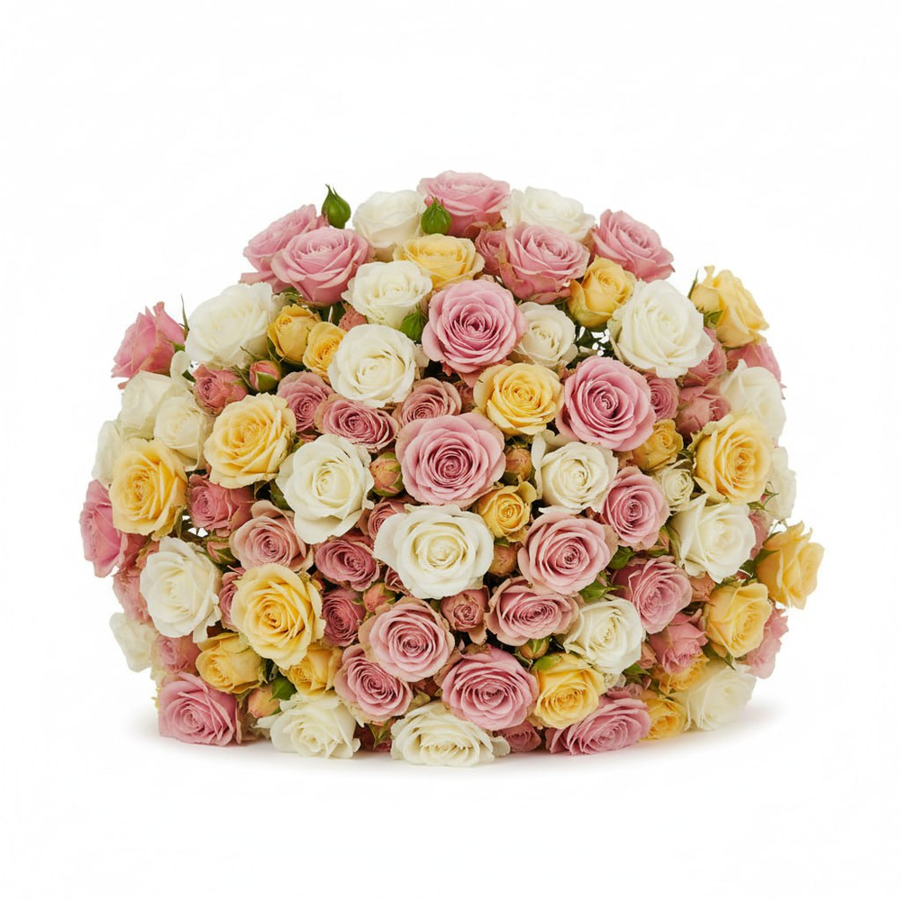 Букет из микса кустовой розы