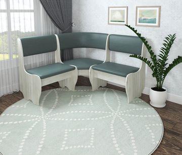 Скамья угловая мягкая compatto "Оливьер" (Сосна Винтерберг/Кожзам Marvel Ocean (AT)) -G