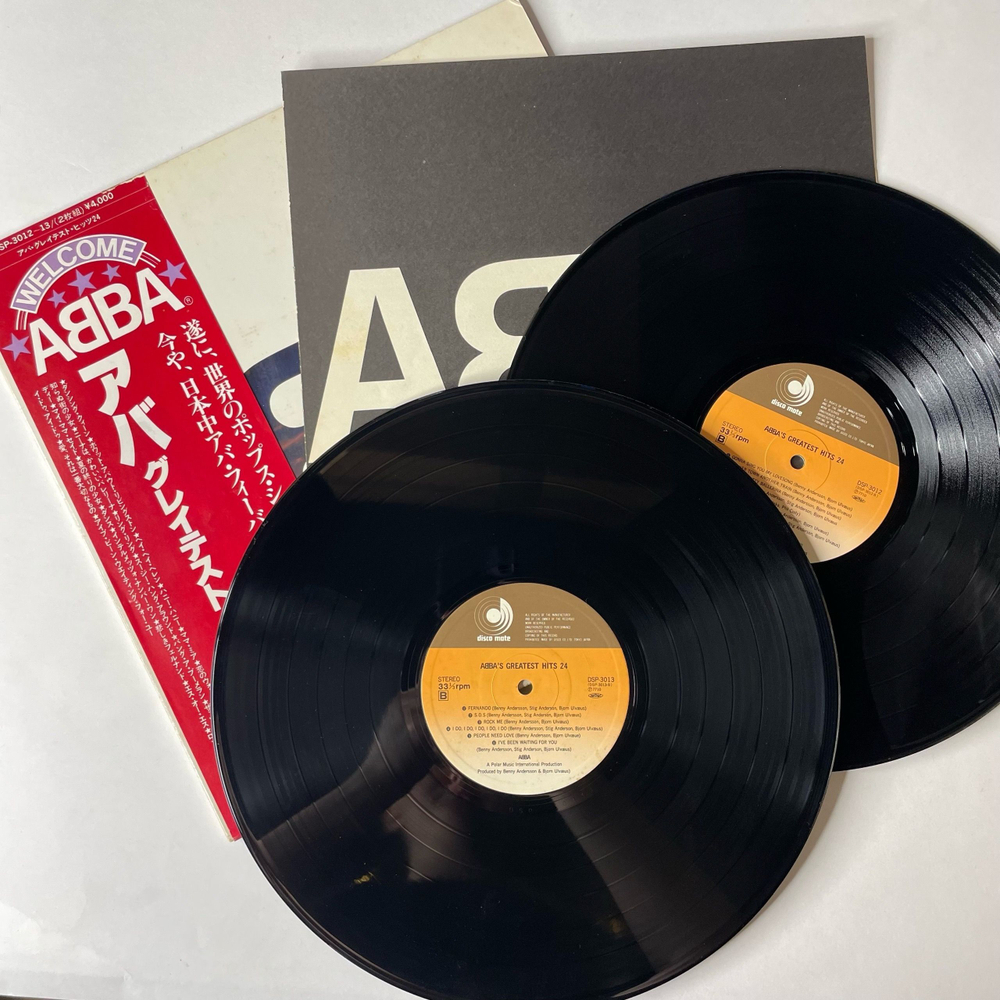 Винтажная виниловая пластинка LP ABBA АББА ABBA's Greatest Hits Лучшие Хиты 24 (Япония 1980) (Оби)