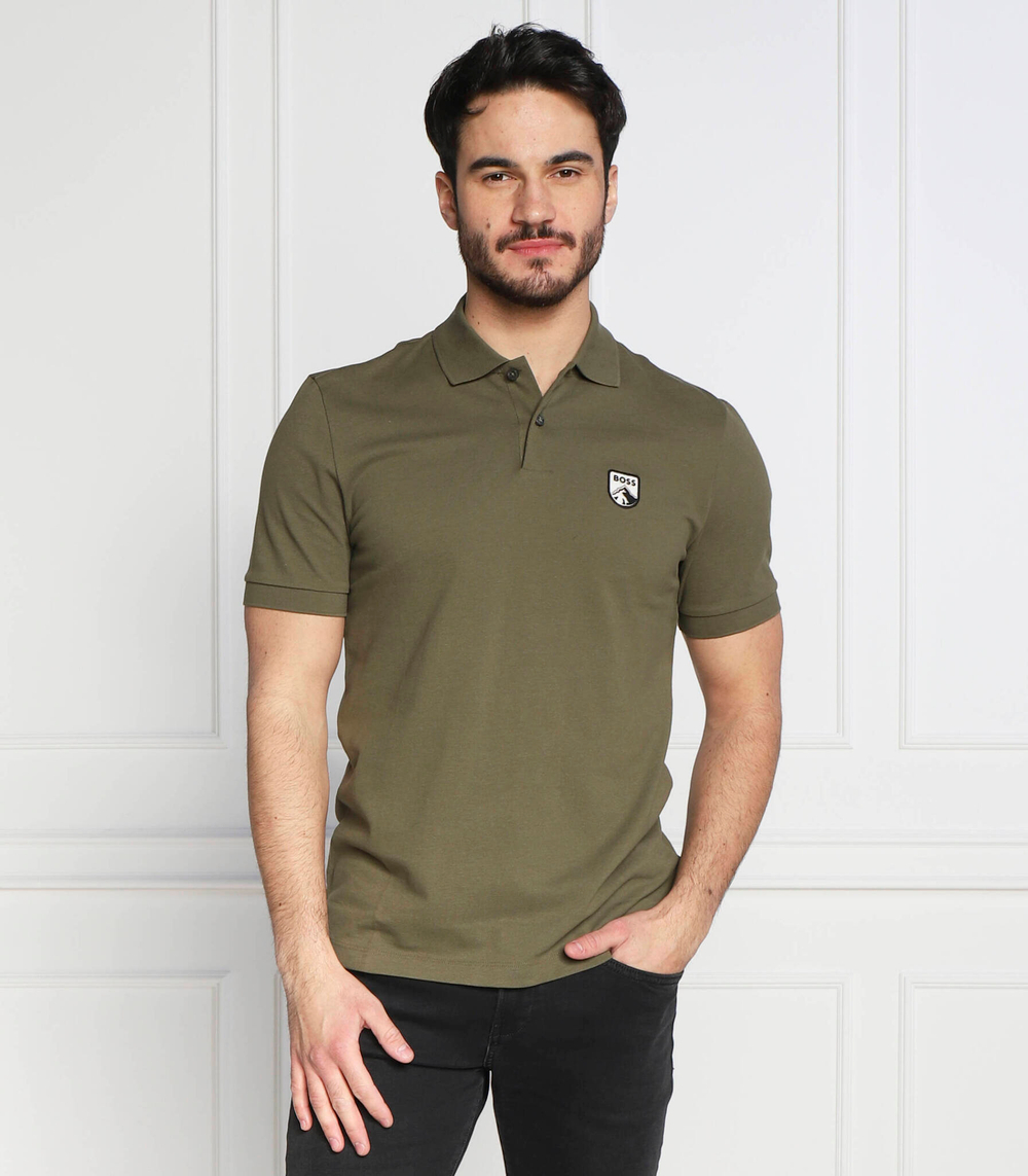 поло parlay BOSS BLACK - оливковый(50476802)
