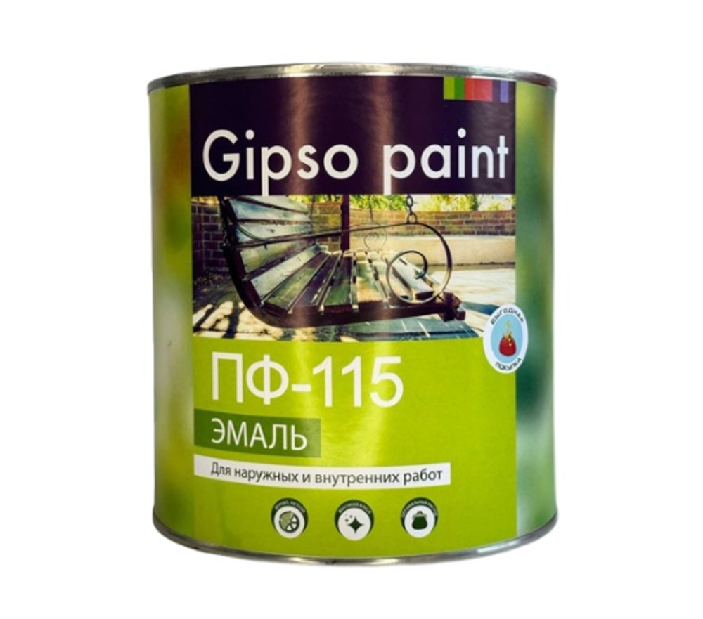 ЭМАЛЬ ПФ-115 GIPSO PAINT СВЕТЛО-ГОЛУБАЯ 0,8 КГ
