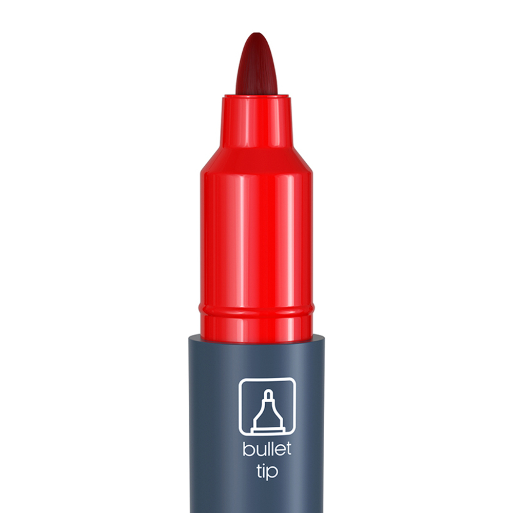 Маркер перманентный BERLINGO "Multiline PE55" двухсторонний, 0,5-1 мм, красный