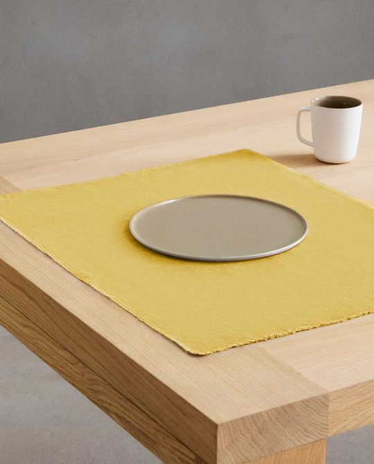 ZARA HOME ЛЬНЯНАЯ САЛФЕТКА, ЖЕЛТЫЙ