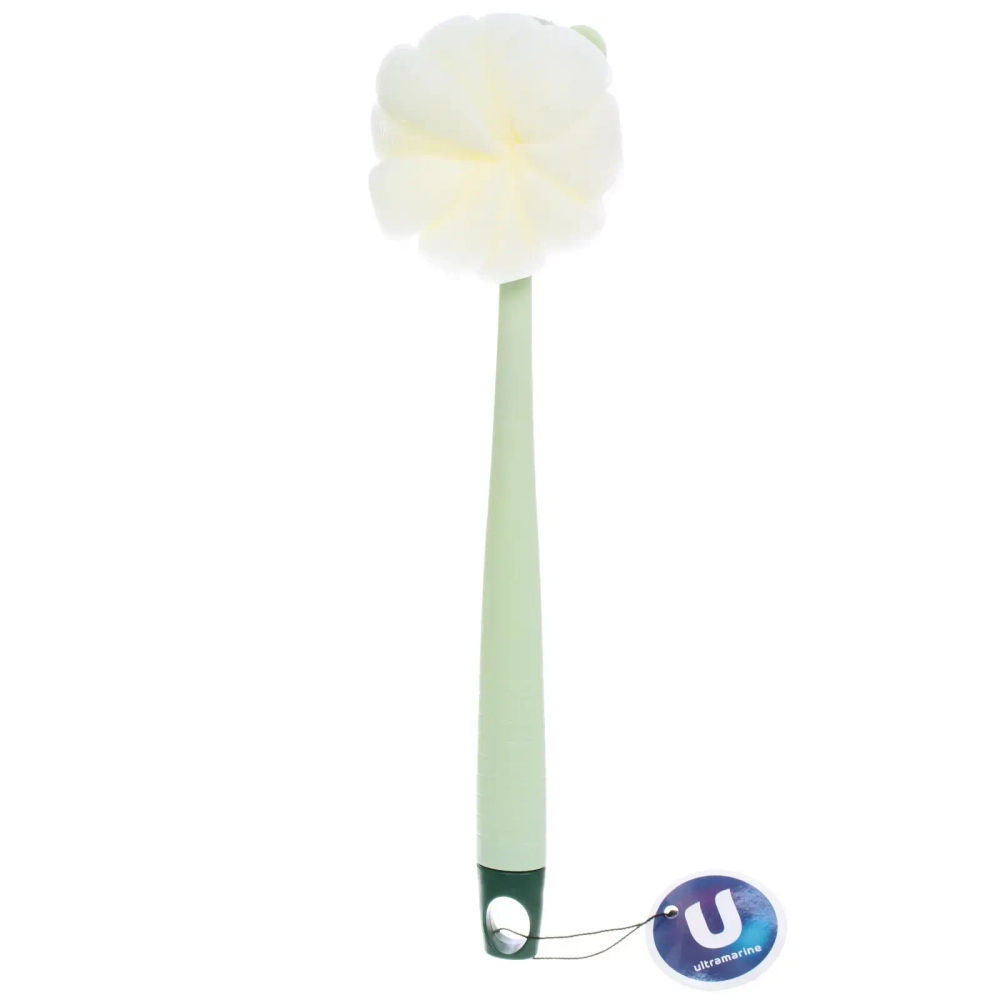 Мочалка массажная «PREMIUM - KOLISTA», на пластиковой ручке, цвет мятный, 35*8*8см (лейбл Ультрамарин)