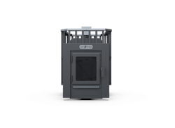 Банная печь Душа- 15 Сетка Высечка Закрытая Каменка стекло 8мм