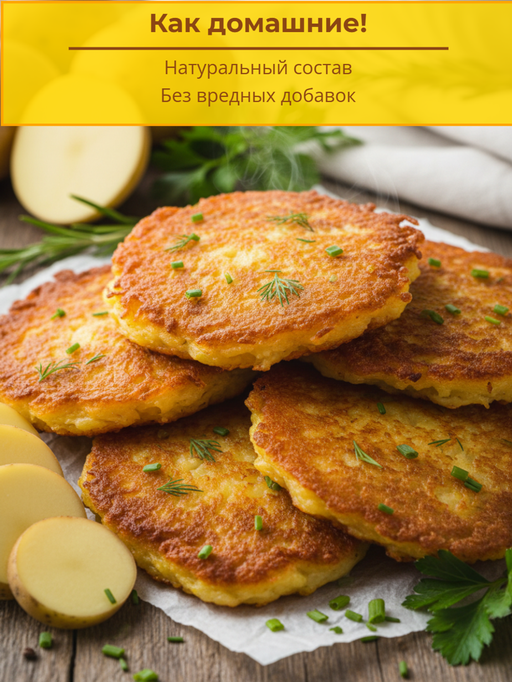 Картофельные овальные оладьи "Kaida" 2 кг