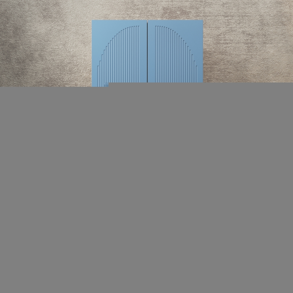 Шкаф Агератум МДФ двухсекционный Сапфир структурный (0,3) G4018-62A матовая - Дуб молочный 8622  100*45*220