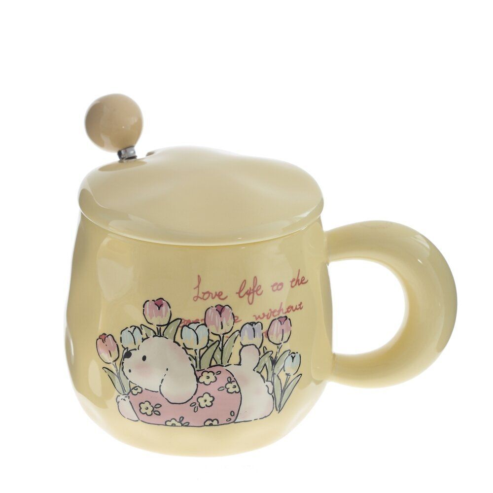 GAEM Кружка с крышкой и ложкой, 360 мл, L14 W9,5 H9,5 см, 4в.