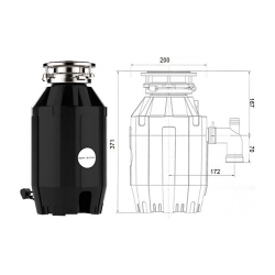 Измельчитель пищевых отходов Bone Crusher 910 с пневмокнопкой BC910 схема