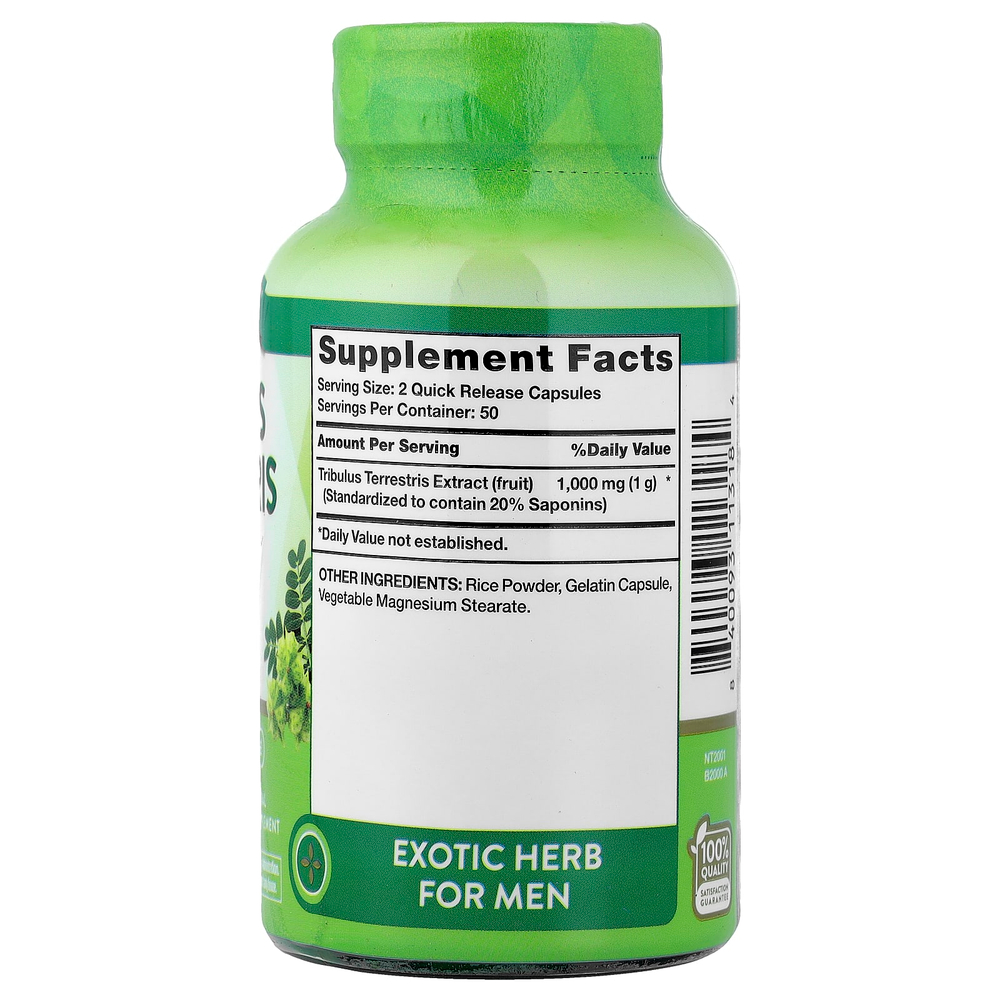 Nature's Truth, якорцы стелющиеся, 100 капсул с быстрым высвобождением (500 мг в 1 капсуле)