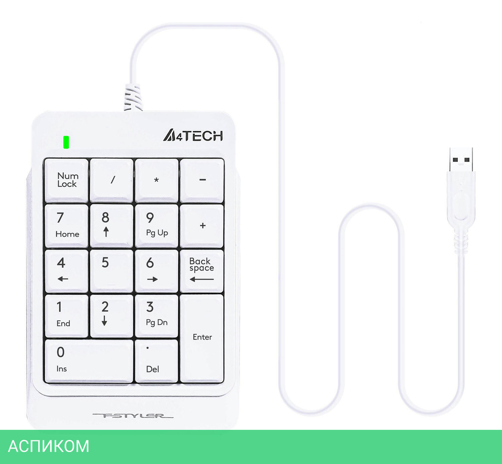 Цифровой блок A4Tech Fstyler USB White (FK13P)