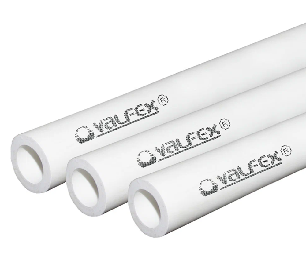 ТРУБА ПОЛИПРОПИЛЕНОВАЯ VALFEX 50Х8,3 N20 PP БЕЛЫЙ 1М