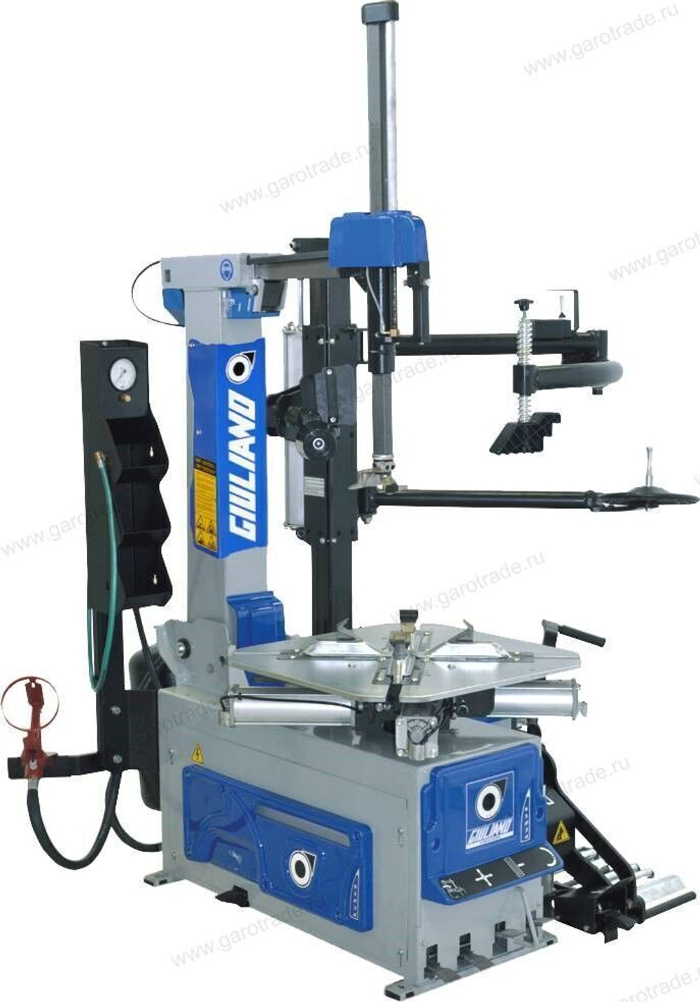 Шиномонтажный станок топ уровня Giuliano SX234 с умным устройством отжима четырьмя зажимными цилиндрами и третьей рукой