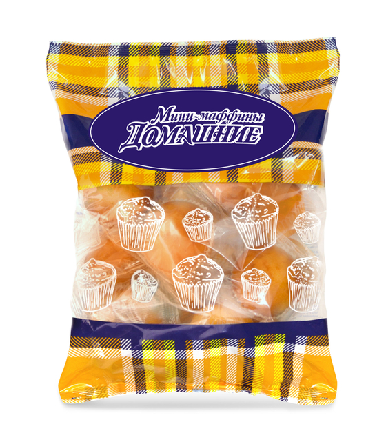 Мини-маффины Домашние со сливочным кремом 360гр (6шт)