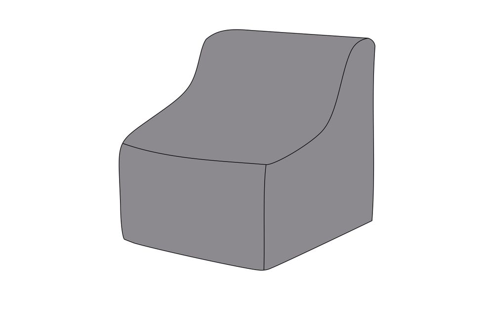 Защитный чехол на модуль Лунго прямой 74×86×65 см, цвет темно-серый