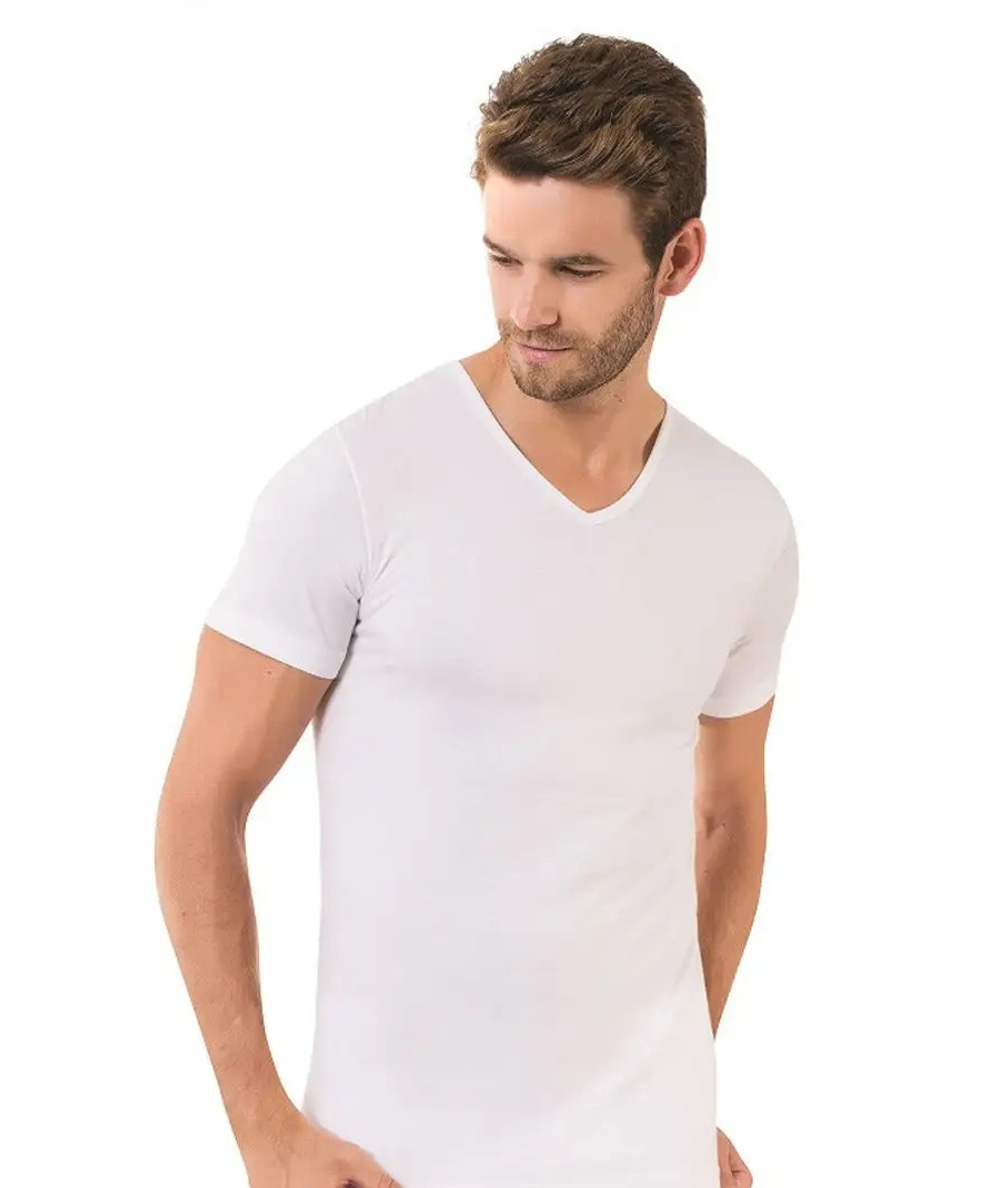 Футболка мужская 1004 (V) БЕЛАЯ