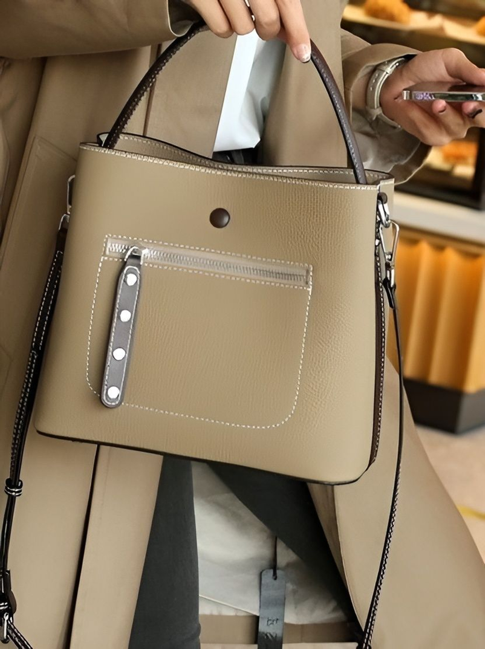 женская сумка на плечо из натуральной кожи