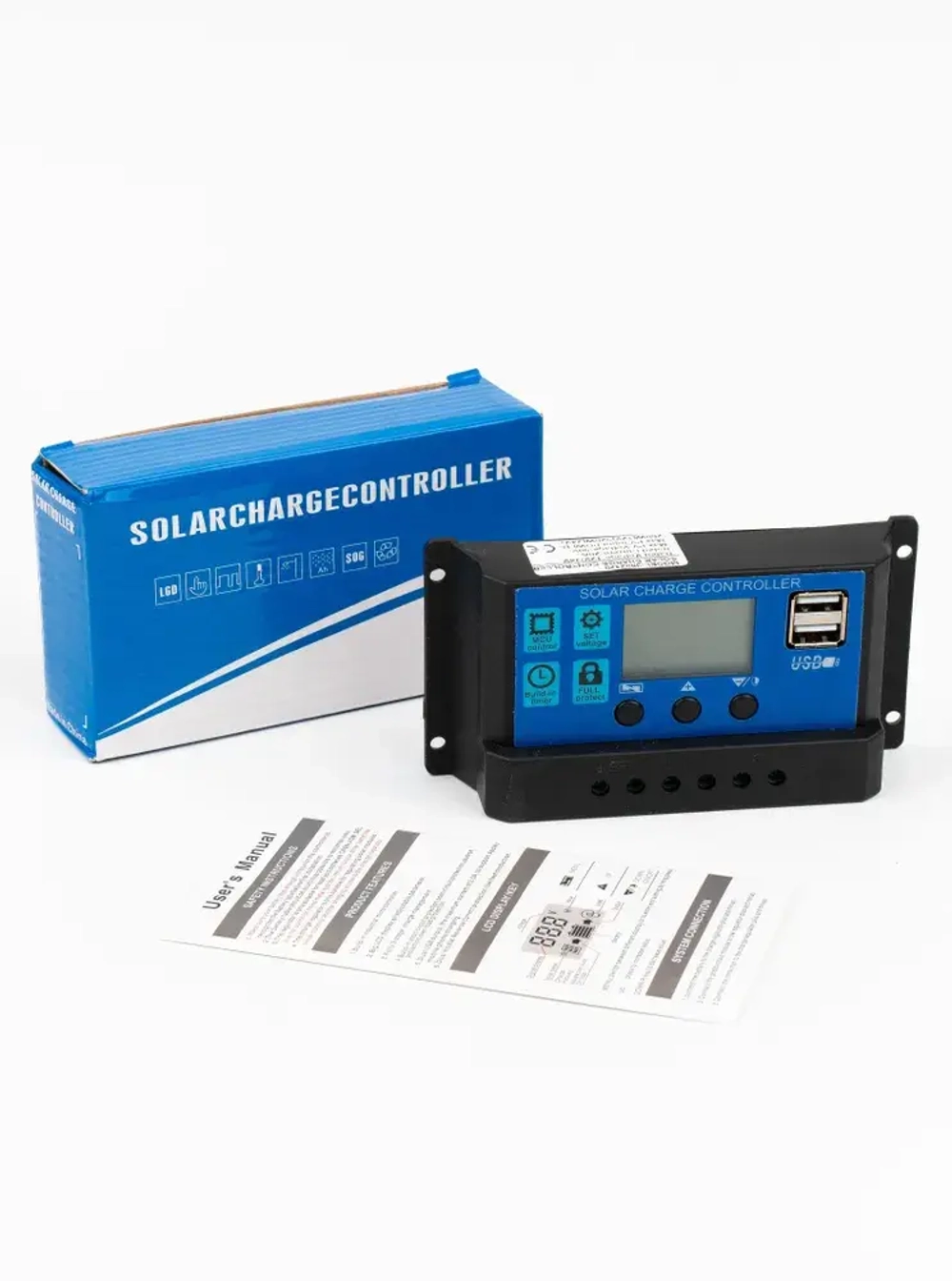 Контроллер заряда солнечной панели, батареи 20A 12/24 вольт