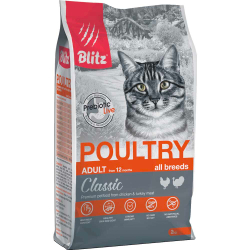 Blitz Classic корм для кошек с домашней птицей (Adult Cats Poultry)