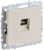 BRITE Розетка компьютерная RJ45 кат.5E РК10-БрКр бежевый IEK