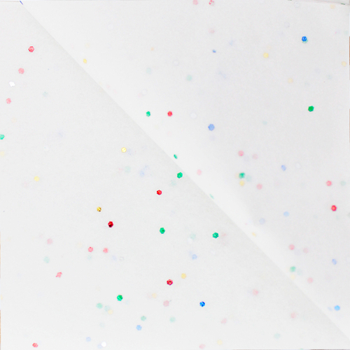 Бумага упаковочная тишью Белый со звёздами лист 50*66 см / 10 шт.