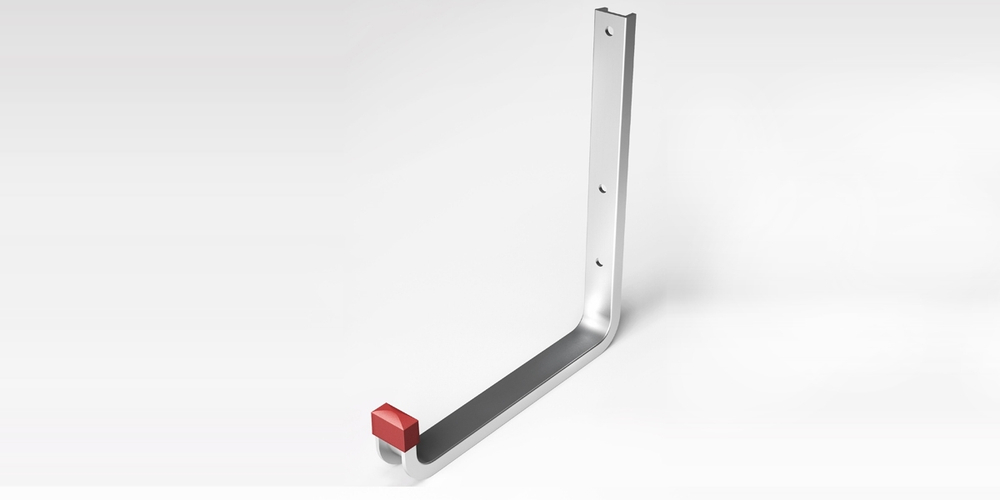 Крюк настенный алюминиевый 80*120 нагрузка до 30кг КН 01.10.01л