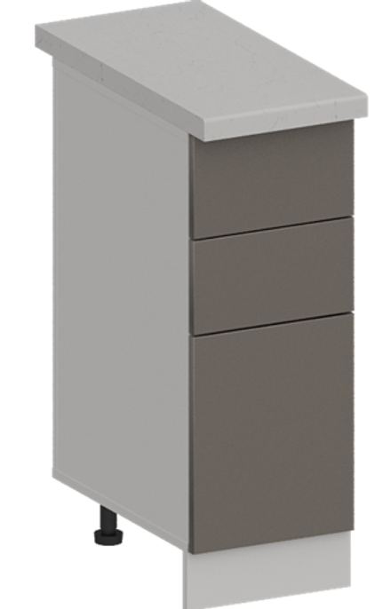 Кухня Модуль ШН3Я 300 Белый / Грей Софт