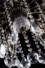 Подвесная люстра 3281/8 античная бронза / прозрачный хрусталь