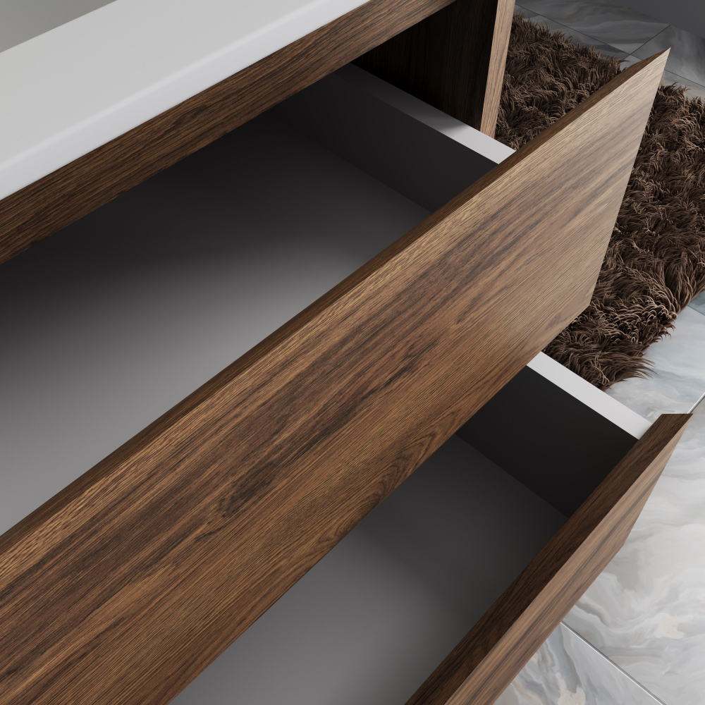 База под раковину Gio 1000 подвесная, 2 выкатных ящика soft-close, C.Oak