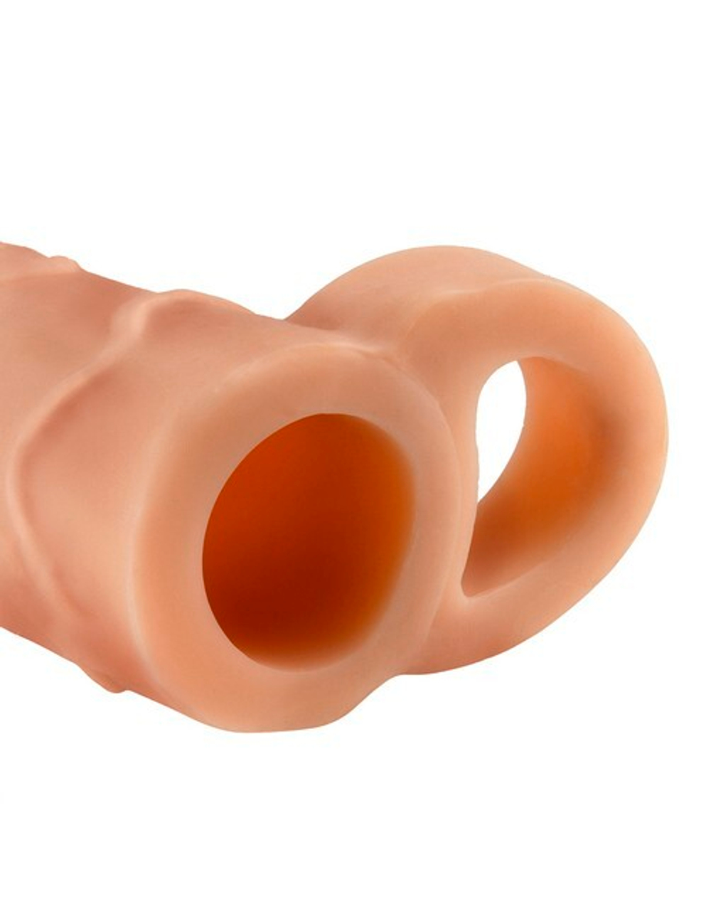 Удлиняющая пенис насадка с креплением на мошонке Perfect 2''Extension with Ball Strap (Цвет: телесный)