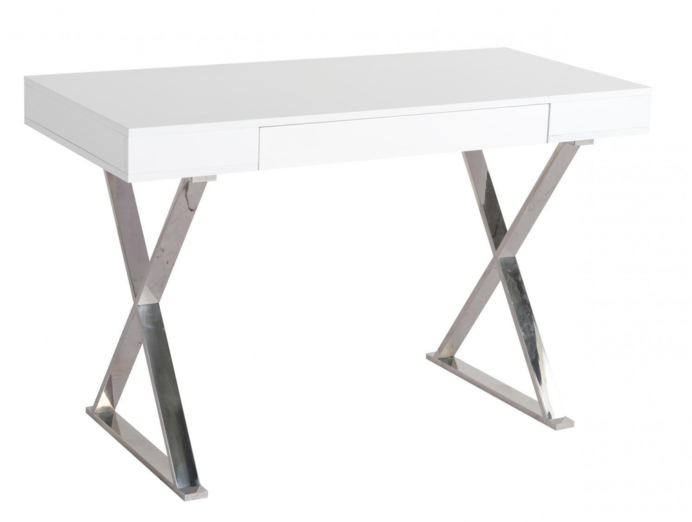 Стол-консоль Ist Casa Рокки, 120х55х76 см, белый, хром